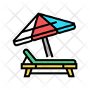 Deck Chair Umbrella Icon
