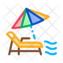 Deck Chair Umbrella Icon
