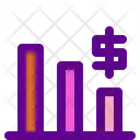 Decrease Graph Icon - Download in Colored Outline Style