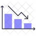 Decrease Graph Icon - Download in Colored Outline Style