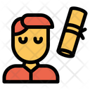 Degree Graduation Man Icon