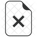 Delete, Cross, Remove, Paper, File, Document Icon