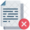 Delete Document  Icon