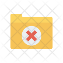 Delete Folder Cross Icon