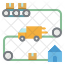 Deliver Truck Process Icon