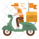 Delivery Scooter Bike Icon