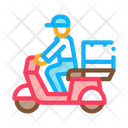 Delivery Courier Motorcycle Icon