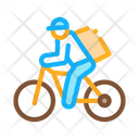 Bicycle Delivery Courier Icon