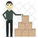 Box Worker Deliveryman Icon