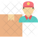 Delivery Boy Courier Service Postman Icon