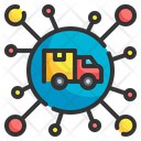 Delivery Connection Channels Scheme Icon