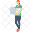 Delivery Girl Service Icon