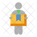 Delivery Man Courier Parcel Service Icon