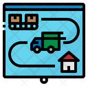 Delivery Map Plan Icon
