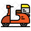 Food Delivery Motorcycle Icon