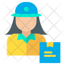 Delivery Girl Post Woman Messenger Icon