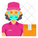 Delivery Woman Postman Occupation Icon