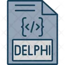 Delphi Icon - Download in Colored Outline Style
