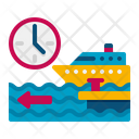 Departure Time Delayed Ship Ship Time Icon