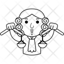 Desenho Animado Do Juiz Homem Ícone