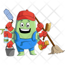 Desenho Animado Multi Limpador Ícone