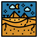 Desert Pyramids Nature Icon