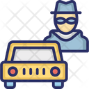 Detective Man In Disguise Mask Secret Agent Icon