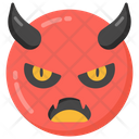 Devil Spooky Face Scary Face Icon