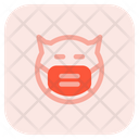 Devil Expressionless Emoji With Face Mask Emoji Icon
