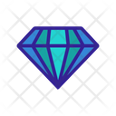 Diamonds Aquamarine Contour Icon