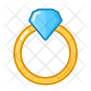 Blue Stone Ring Valentine Love Icon