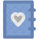 Diary Heart Sign Icon
