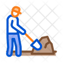 Worker Digging Construction Icon
