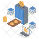 Digital Currency Btc Blockchain Network Icon