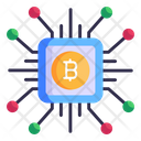 Digital Money Bitcoin Chip Digital Currency Icon