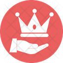 Digital Marketing Offer Hand Offering Crown Marketing Solution Icon