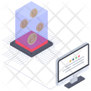 Digital Money Bitcoin Technology Blockchain Icon