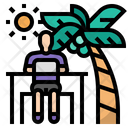 Digital Nomad Freelance New Normal Icon