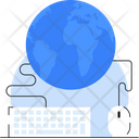 Digital World Online Work From Home Icon