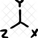 Dimensional Triangle Square Icon