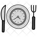 Dine In Time Dining Tableware Icon