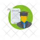 Diploma Holder Certificate Holder Graduate Icon