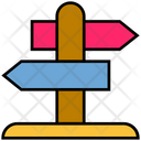 Summer Direction Signboard Icon