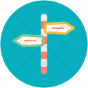 Direction Post Sign Icon