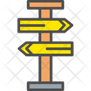 Signpost Guide Post Panels Icon