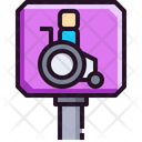 Disabled Disabled Stand Sign Board Icon