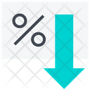 Discount Rate Down Icon