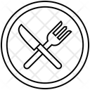 Dish Plate Fork Icon