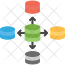 Distributed Database Distributed Server Server Connection Icon