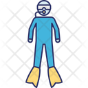 Diver Diving Gears Icon